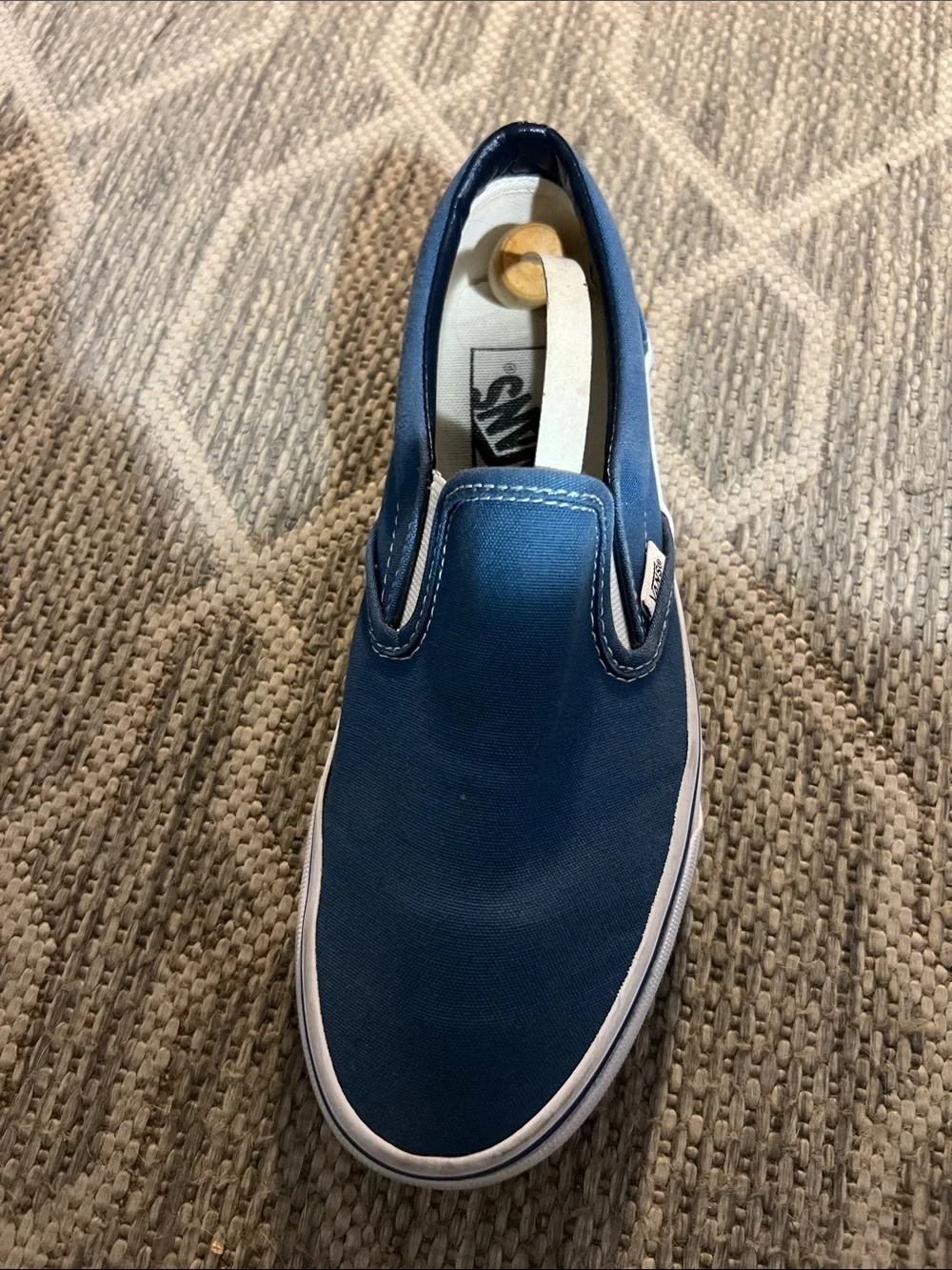 Vans Slip-On Canvas Sneakers in Denim Blue
